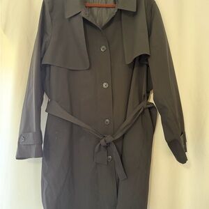 Women's black Belted Trench Coat